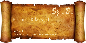Sztari Dávid névjegykártya